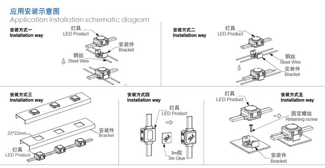 安装 景观亮化 建筑照明 工程款20mm 22mm 方形 DMX LED点光源 (.jpg