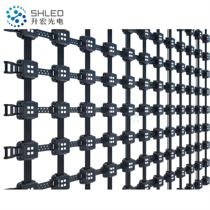 High Quality DMX LED Pixel Mesh Screen For Media Facade